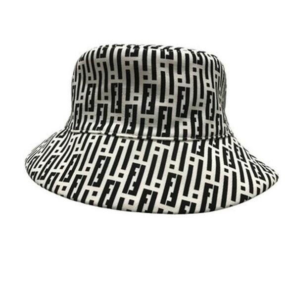 Fendi Accessories - Fendi Black and White Bucket Hat Large New with Tags